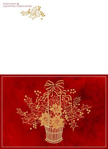 Vánoční košíček v červené