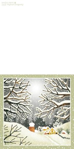 Zasněžená vesnička